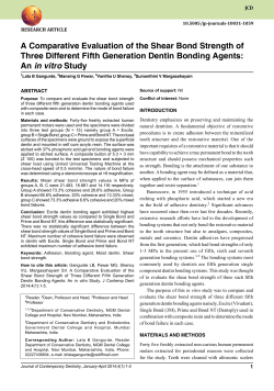 A Comparative Evaluation of the Shear Bond Strength of Three