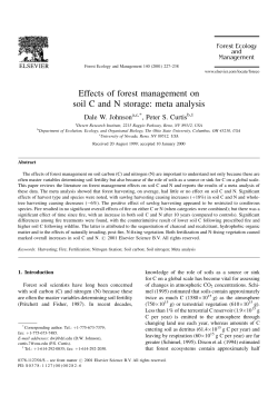 Effects of forest management on soil C and N storage: meta analysis