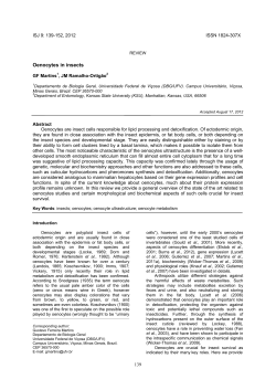Oenocytes in insects - Invertebrate Survival Journal
