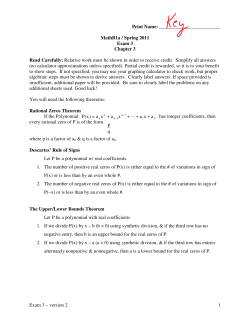 MathB1a Exam 3 ch3 S11 Key.jnt