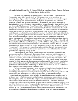 Alexander Laban Hinton. Man Or Monster? The Trial of a Khmer