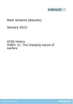 Mark Scheme (Results) January 2012 - Edexcel