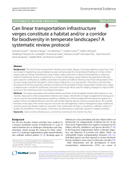 Can linear transportation infrastructure verges constitute a habitat