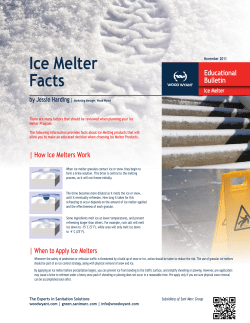Ice Melter Facts - Sani Marc Group