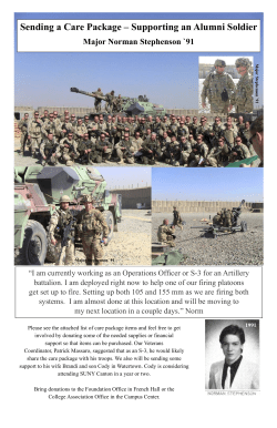 Sending a Care Package &ndash; Supporting an Alumni