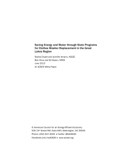 Saving Energy and Water through State Programs for Clothes