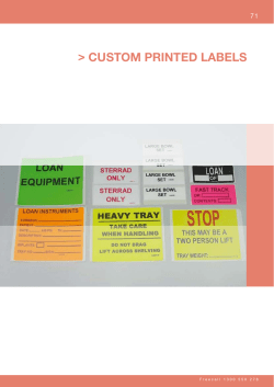 CUSTOM PRINTED LAbELS