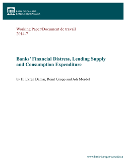 Banks` Financial Distress, Lending Supply and Consumption