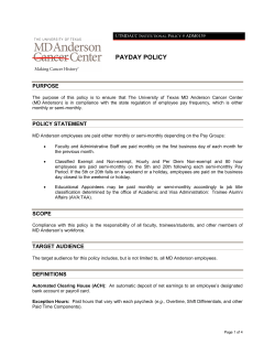 Payday Policy