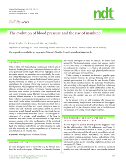 Full Reviews The evolution of blood pressure