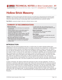 Hollow Brick Masonry - Brick Industry Association