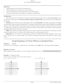 Graph Equations of Circles Written in Standard Form