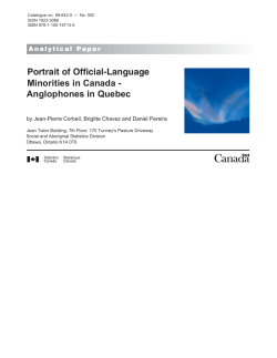 Portrait of Official-Language Minorities in Canada