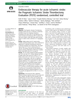 Endovascular therapy for acute ischaemic stroke