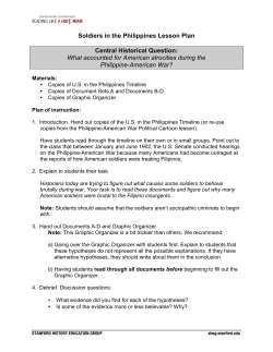 Soldiers in the Philippines - Stanford History Education Group
