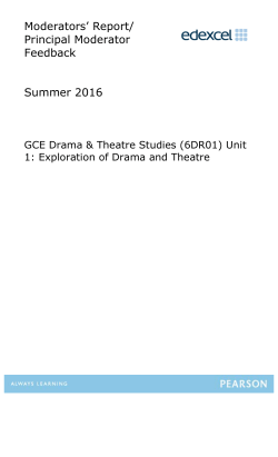 Moderators` Report/ Principal Moderator Feedback