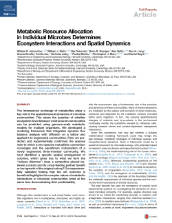Metabolic Resource Allocation in Individual Microbes Determines