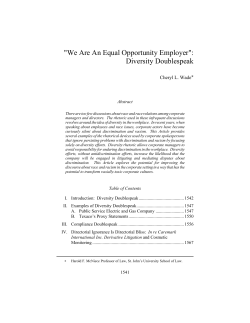 "We Are An Equal Opportunity Employer": Diversity Doublespeak