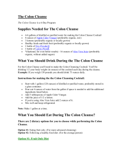 Colon Cleanse Instructions