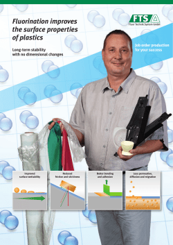 Fluorination improves the surface properties of plastics