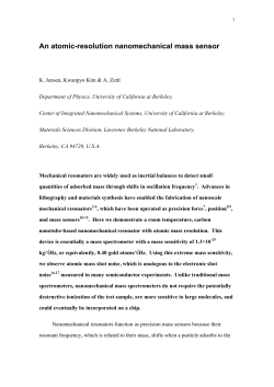 An atomic-resolution nanomechanical mass sensor
