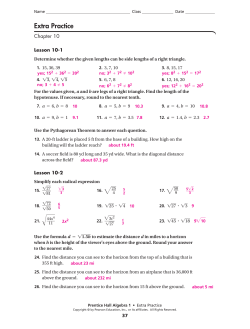 Extra Practice - The Oakwood School