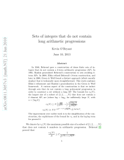 Sets of integers that do not contain long arithmetic progressions