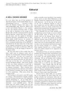 Editorial - The Royal Society of NSW