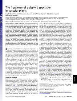 The frequency of polyploid speciation in vascular plants