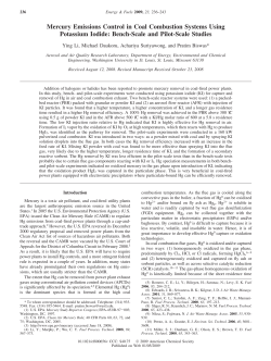 Mercury Emissions Control in Coal Combustion Systems Using