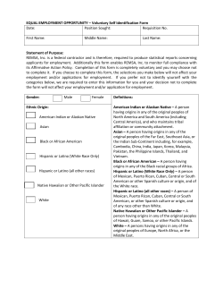 EEO Volunteer Identification Form