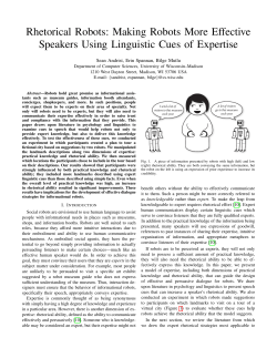Rhetorical Robots: Making Robots More Effective Speakers Using
