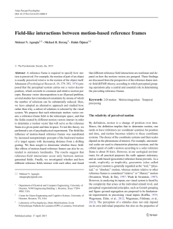 Field-like interactions between motion
