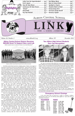 December 2012 - Albion Central School