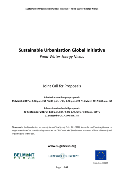 the SUGI/FWE Nexus call text here