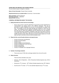 GUIDELINES FOR WRITING THE STUDENT REPORT You can