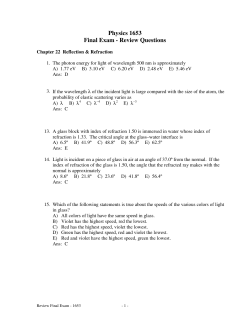 Physics 1653 Final Exam