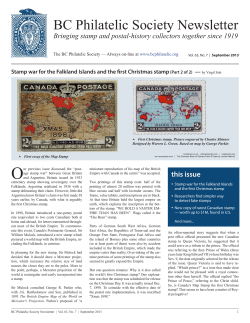September, 2013 - British Columbia Philatelic Society