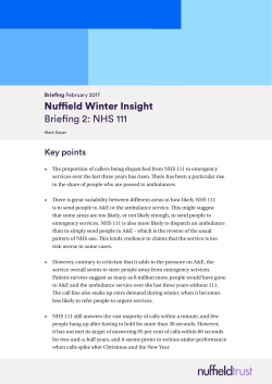 NHS 111 - The Nuffield Trust