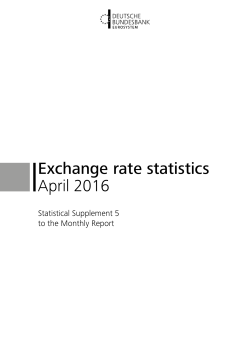 Exchange rate statistics - April 2016