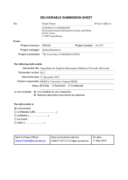 Algorithms for Implicit Information Diffusion - Cordis