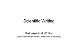 Scientific Writing