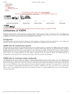 Limitations of VSEPR - Chemwiki