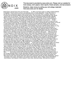 Book Essay: Animal Farm and Lord of the Flies In 1887 Lord