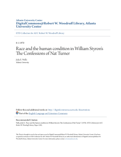Race and the human condition in William Styron`s The Confessions
