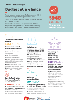 Budget at a glance