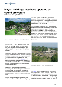 Mayan buildings may have operated as sound projectors
