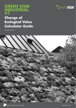 Industrial v1 Change of Ecological Value Calculator Guide