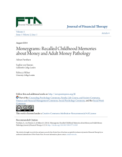 Recalled Childhood Memories about Money