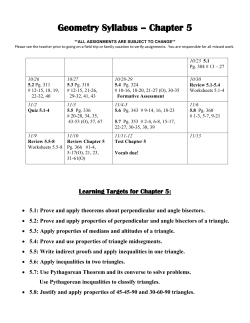 Geom Ch 5 Syl 2015